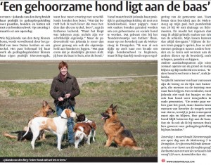 krantenartikel dierenvreugde